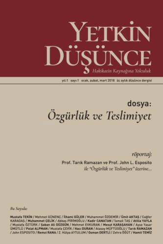 Yetkin Düşünce Sayı 1 - Özgürlük ve Teslimiyet - 1
