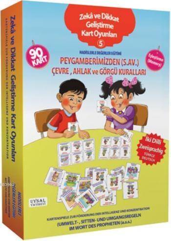 Zeka Ve Dikkat Geliş. Kart Oyunları -5- Hadislerle Değerler Eğitimi; (2 Dilli Türkçe ve Almanca) - 1